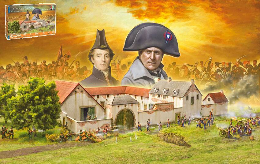 KIT DE MONTAGE À L'ÉCHELLE COMPATIBLE AVEC WATERLOO 1815 LA HAYE SAINTE KIT 1:72 ITALERI IT6197