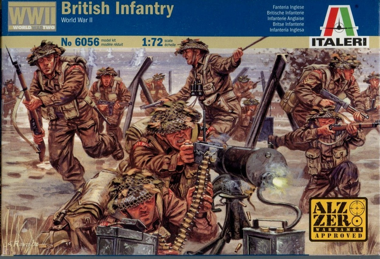 KIT D'ASSEMBLAGE À L'ÉCHELLE COMPATIBLE AVEC LE KIT D'INFANTERIE BRITANNIQUE DE LA SECONDE GUERRE MONDIALE 1:72 ITALERI IT6056