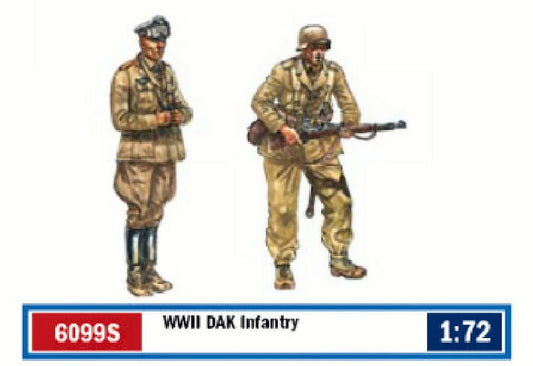 KIT À ASSEMBLER À L'ÉCHELLE COMPATIBLE AVEC LE KIT D'INFANTERIE DAK DE LA SECONDE GUERRE MONDIALE 1:72 ITALERI IT6099