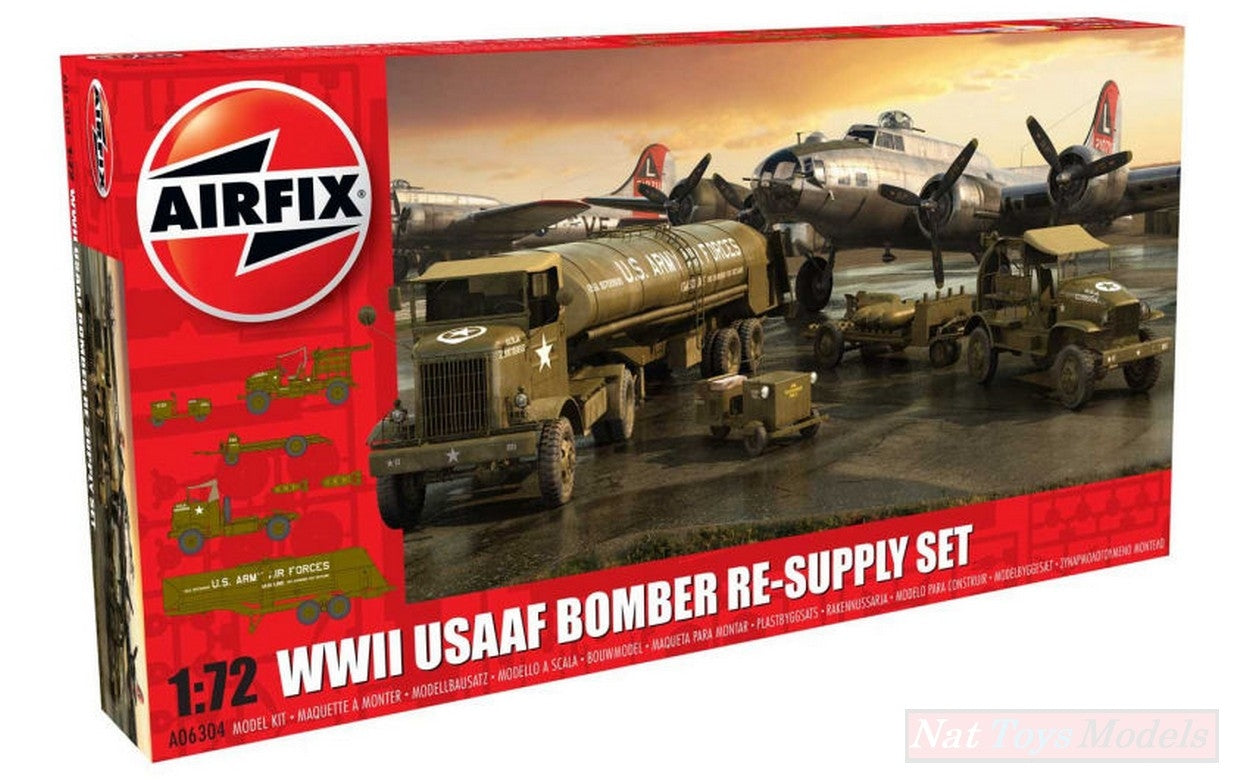 KIT À L'ÉCHELLE MODÈLE COMPATIBLE AVEC LE KIT DE RÉAPPROVISIONNEMENT DE BOMBER USAAF DE LA Seconde Guerre mondiale 1:72 AIRFIX A06304