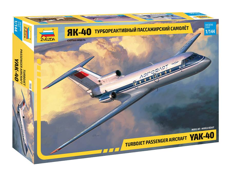 KIT D'ASSEMBLAGE À L'ÉCHELLE COMPATIBLE AVEC LE KIT D'AVION DE PASSAGERS TURBOJET YAK-401/144 1:144 ZVEZDA Z7030