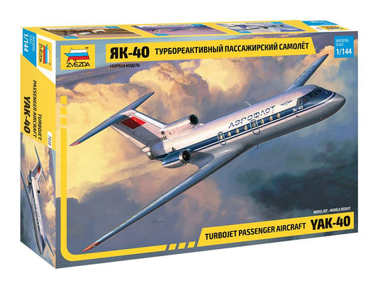 KIT D'ASSEMBLAGE À L'ÉCHELLE COMPATIBLE AVEC LE KIT D'AVION DE PASSAGERS TURBOJET YAK-401/144 1:144 ZVEZDA Z7030