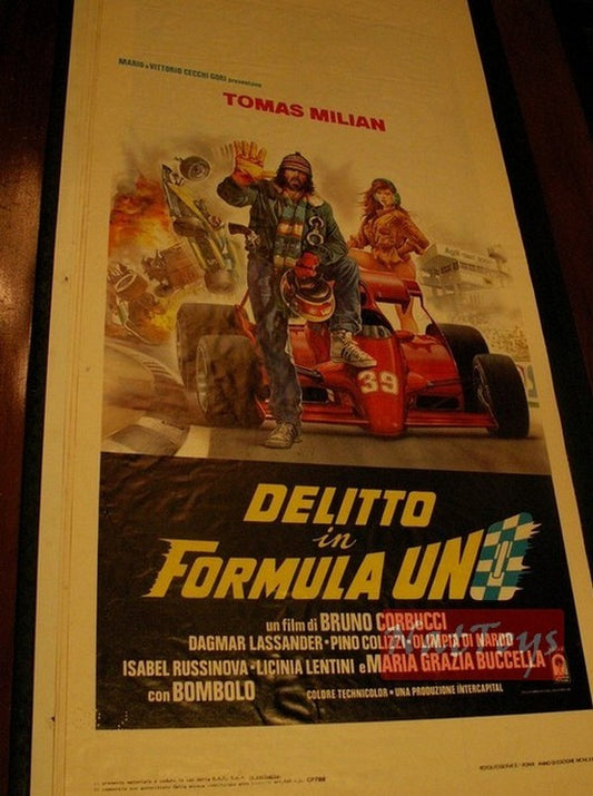 Locandina Film DELITTO IN FORMULA UNO con Tomas Miliam Original Poster Cinema