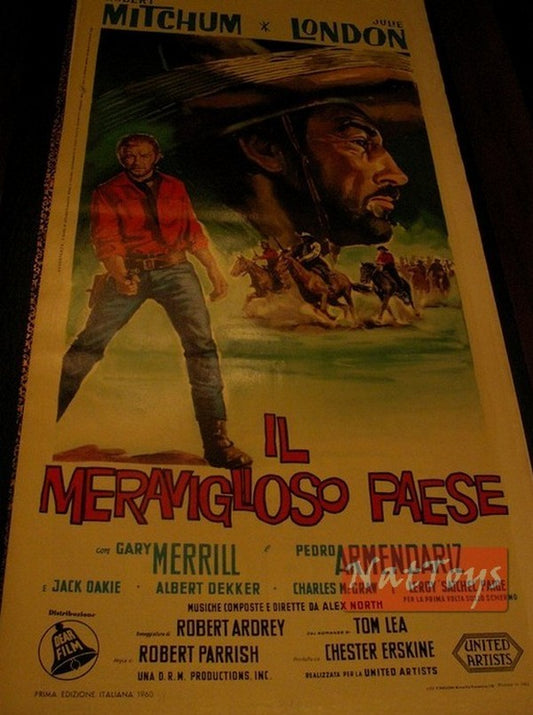 Locandina Film IL MERAVIGLIOSO PAESE con Robert Mitchum 1959 Original Poster