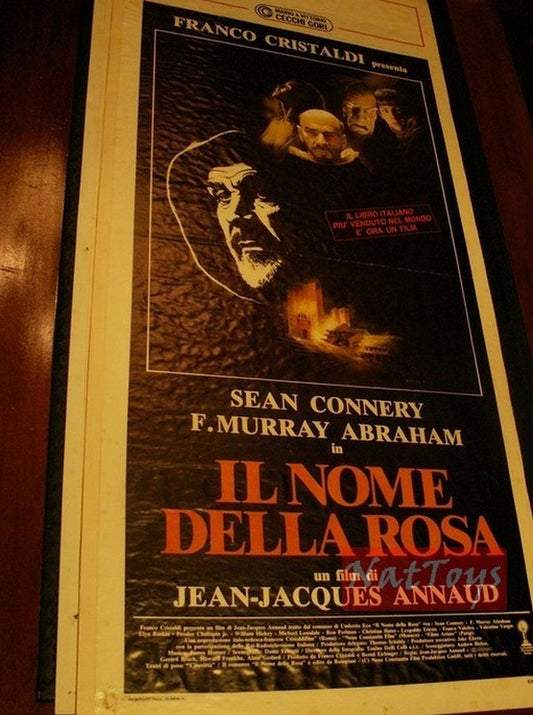 Locandina Film IL NOME DELLA ROSA 1986 con Sean Connery tipo B Original Poster