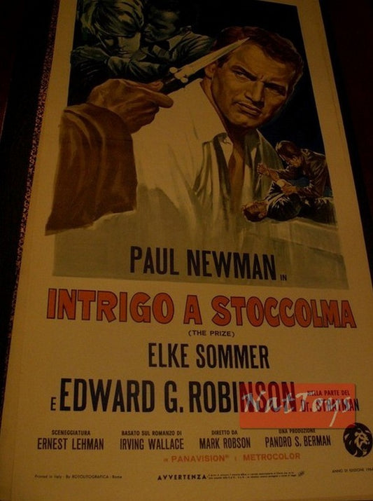 Locandina Film INTRIGO A STOCCOLMA con Paul Newman 1963 Original Poster Cinema