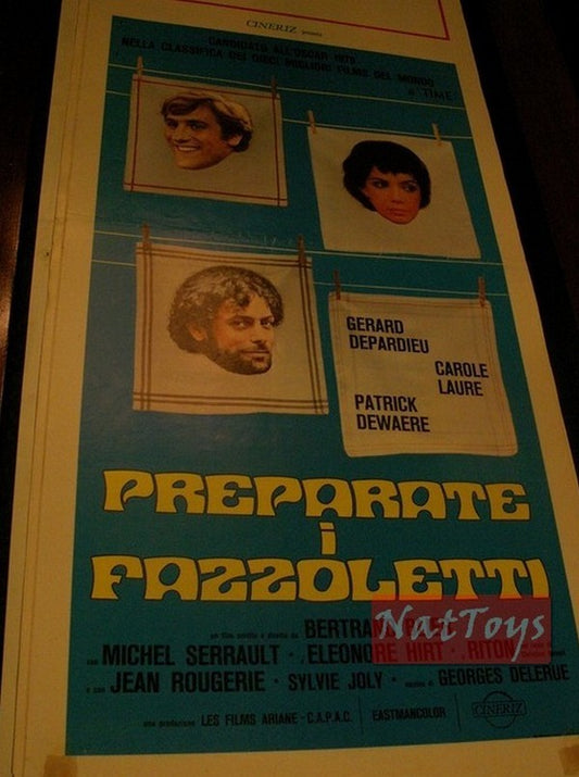 Locandina Film PREPARATE I FAZZOLETTI G. Depardieu Original Poster Cinema