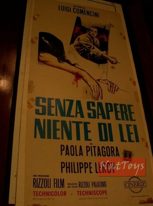 Locandina Film SENZA SAPERE NIENTE DI LEI P. Pitagora P. Leroy Original Poster