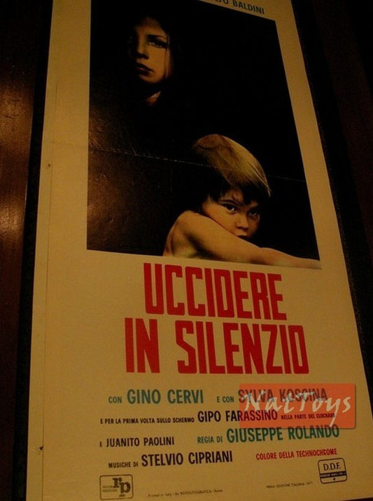 Locandina Film UCCIDERE IN SILENZIO Gino Cervi e Sylva Koscina Original Poster