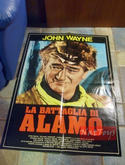 Manifesto Film LA BATTAGLIA DI ALAMO con John Wayne 1960 tipo2 Original Poster
