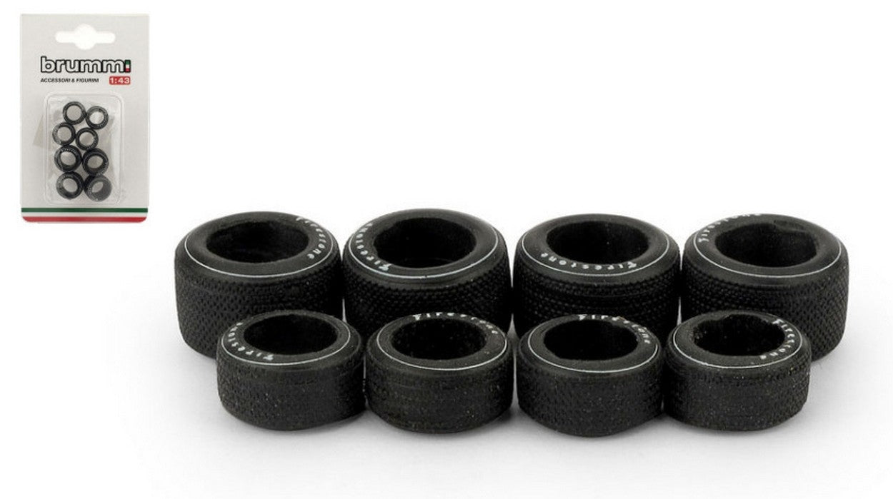 MODELLINO IN SCALA COMPATIBILE CON 2 SET GOMME FORMULA 1 1970 1:43 BRUMM BMF102