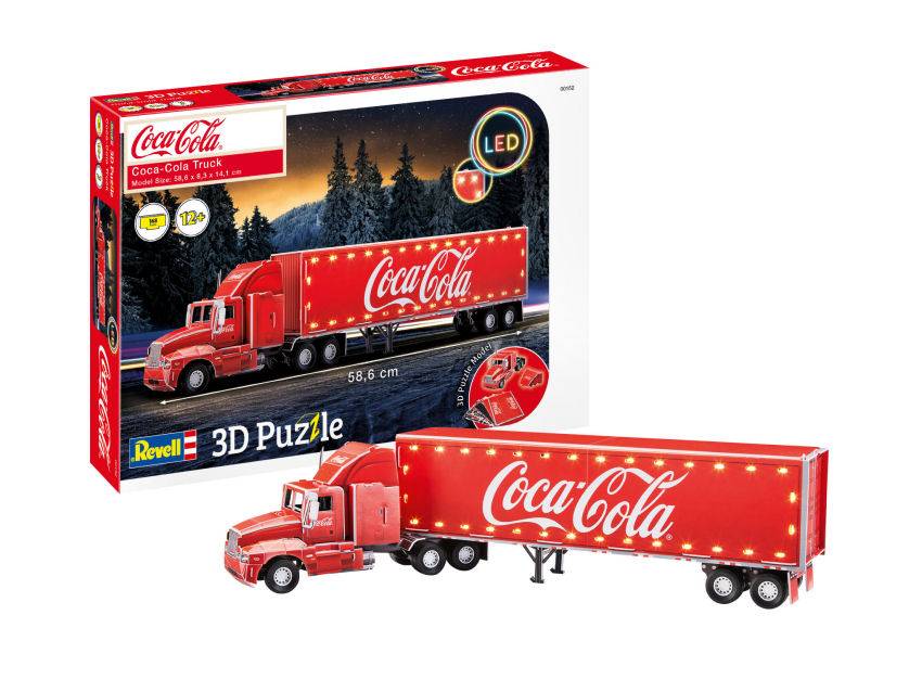 MODELLINO IN SCALA COMPATIBILE CON 3D PUZZLE COCA COLA TRUCK (LED VERSION) REVELL RV00152