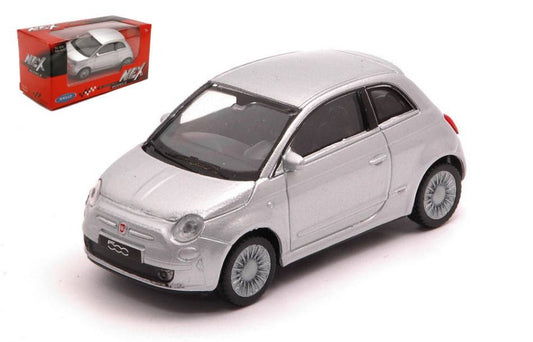 MODELLINO IN SCALA COMPATIBILE CON 500 2007 SILVER 1:43 WELLY WE38507E DIE CAST