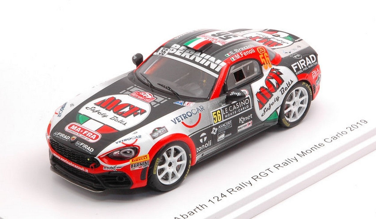 MODELLINO IN SCALA COMPATIBILE CON ABARTH 124 N.56 MONTE CARLO 2019 E.BRAZZOLI-M.FENOLI 1:43 SPARK MODEL S5988