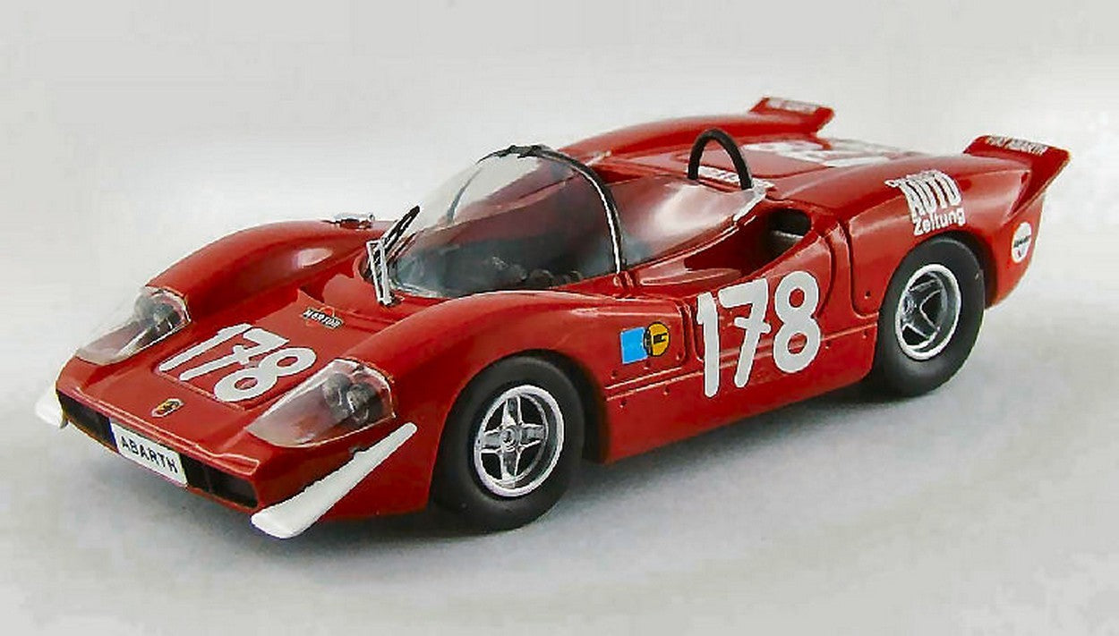 MODELLINO IN SCALA COMPATIBILE CON ABARTH 2000 N.178 8th TARGA FLORIO 1969 BITTER-KELLENERS 1:43 BEST MODEL BT9507