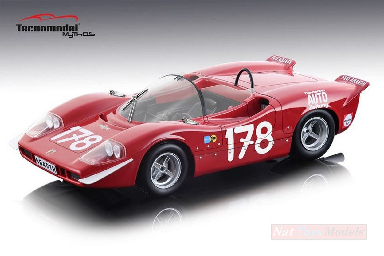 SCALE MODEL COMPATIBLE WITH ABARTH 2000 S N.178 WINNER TARGA FLORIO 1969 BITTER-KELLENERS 1:18 TECNOMODEL TMD1858C