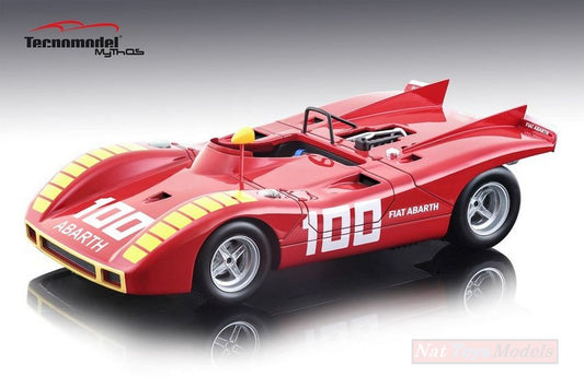 SCALE MODEL COMPATIBLE WITH ABARTH 2000 SP N.100 2nd ENNA GP 1970 A.MERZARIO 1:18 TECNOMODEL TMD1859C