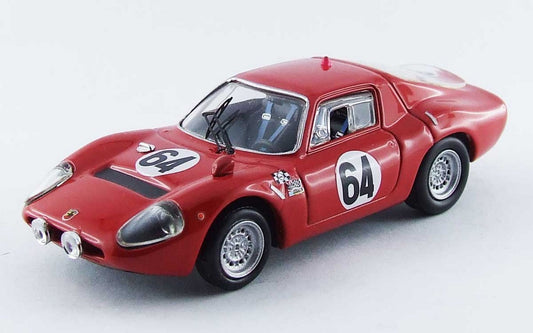 MODELLINO IN SCALA COMPATIBILE CON ABARTH OT 1300 N.64 16th LM 1967 MARTIN-MESANGE 1:43 BEST MODEL BT9536