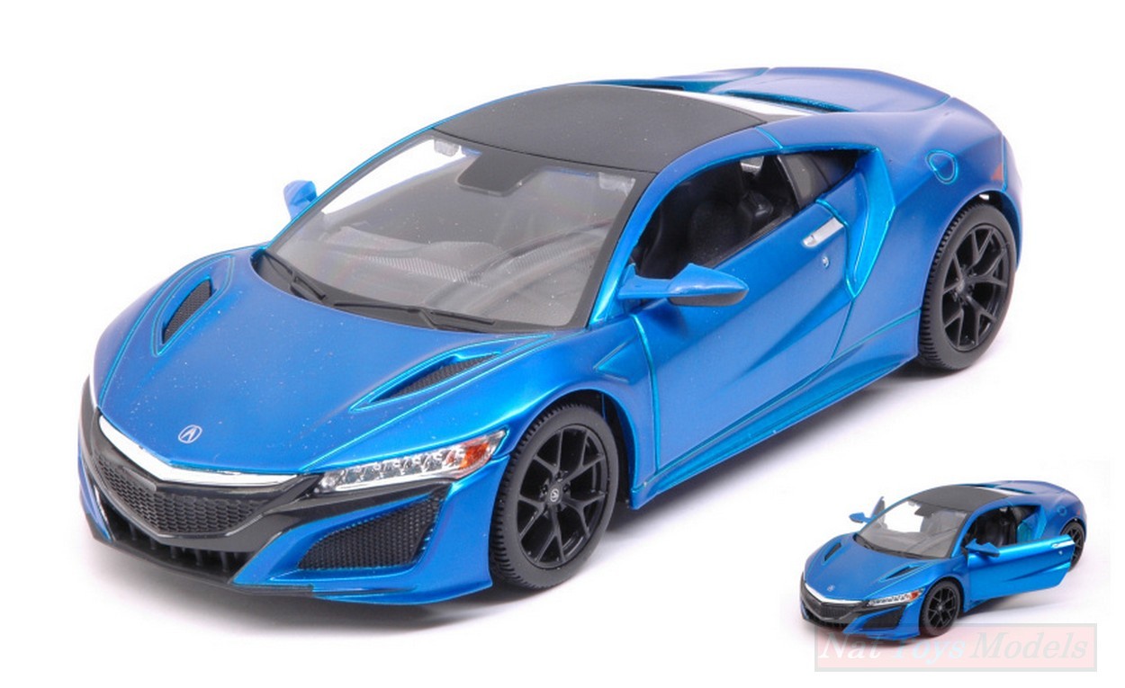 MODELLINO IN SCALA COMPATIBILE CON ACURA NSX 2017 BLUE 1:24 MAISTO MI31234BL