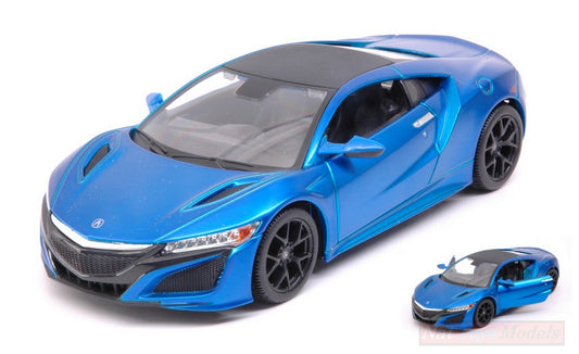 MODELLINO IN SCALA COMPATIBILE CON ACURA NSX 2017 BLUE 1:24 MAISTO MI31234BL