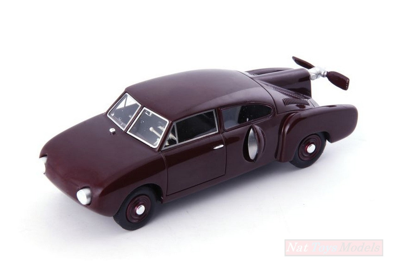 MODELLINO IN SCALA COMPATIBILE CON AEROCAR CORDOBA 1953 DARK RED 1:43 AUTOCULT ATC04024