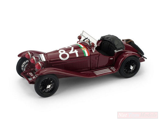 MODELLINO IN SCALA COMPATIBILE CON ALFA ROMEO 1750 GS N.84 WINNER MM 1930 T.NUVOLARI-G.B.GUIDOTTI UPD.1:43 BRUMM BM0389