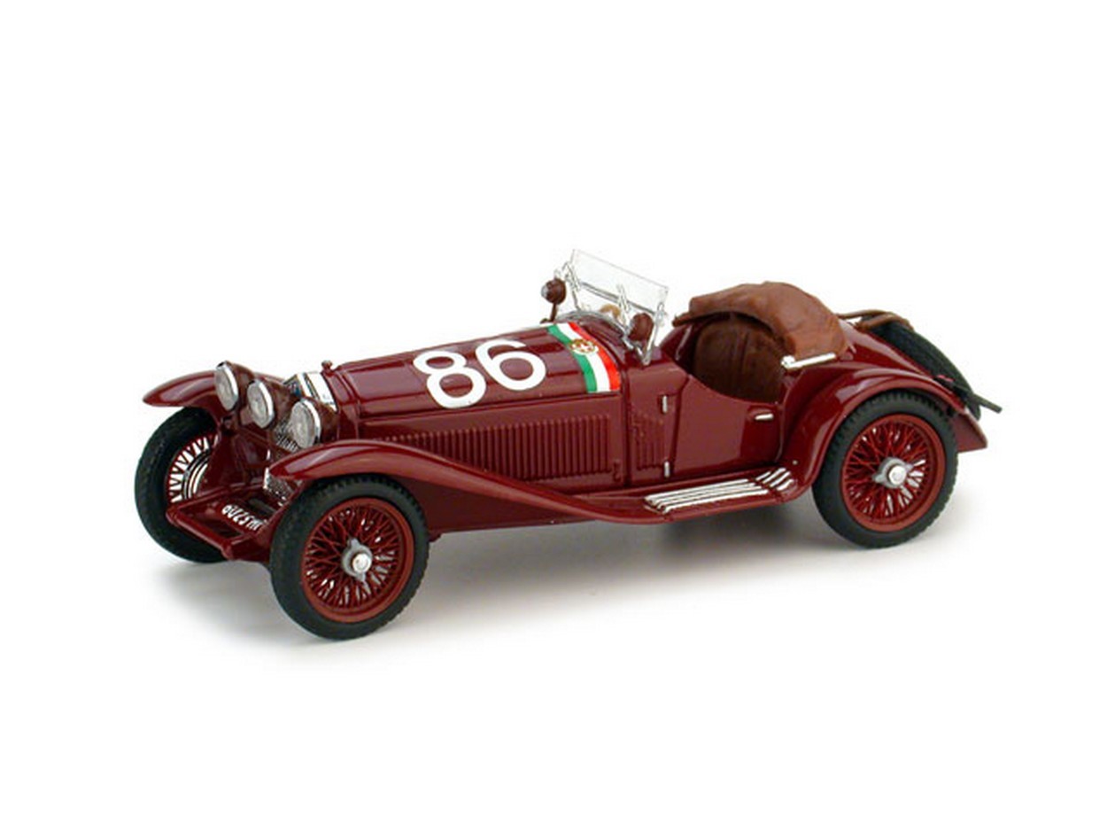 MODELLINO IN SCALA COMPATIBILE CON ALFA ROMEO 1750 GS N.86 2nd MILLE MIGLIA 1931 CAMPARI-MARINONI 1:43 BRUMM BM0389B