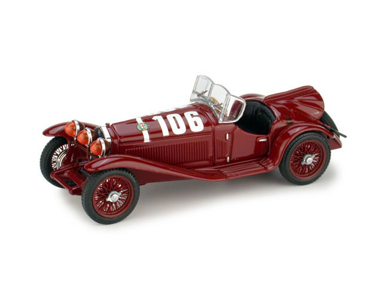 MODELLINO IN SCALA COMPATIBILE CON ALFA ROMEO 2300 N.106 WINNER MM 1932 B.BORZACCHINI-A.BIGNAMI 1:43 BRUMM BM0078