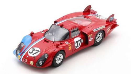 SCALE MODEL COMPATIBLE WITH ALFA ROMEO 33/2 N.37 LM 1968 T.PILETTE-R.SLOTEMAKER 1:18 SPARK MODEL 18S512