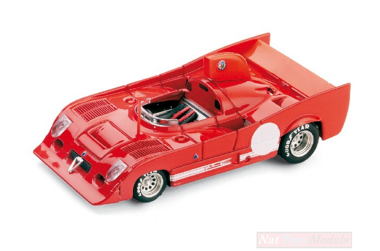 MODELLINO IN SCALA COMPATIBILE CON ALFA ROMEO 33 TT 12 PROTOTIPO 1974 1:43 BRUMM BM0237