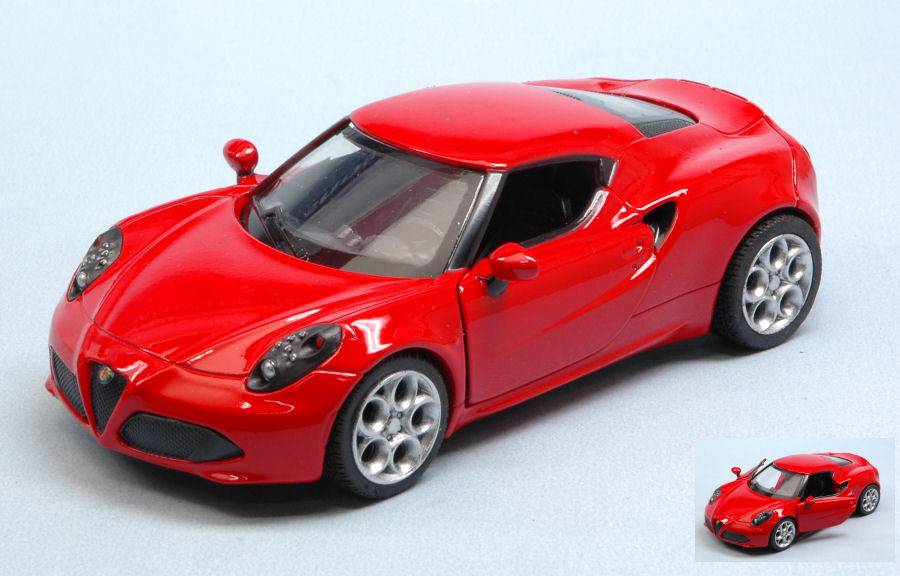 MODELLINO IN SCALA COMPATIBILE CON ALFA ROMEO 4C RED 1:32 NEW RAY NY51193AR