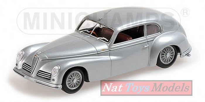 MODELLINO IN SCALA COMPATIBILE CON ALFA ROMEO 6C 2500 FRECCIA D ORO 1947 SILVER 1:43 MINICHAMPS PM400120480