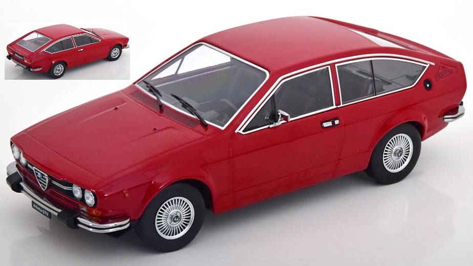 SCALE MODEL COMPATIBLE WITH ALFA ROMEO ALFETTA 2000 GTV 1976 RED 1:18 KK SCALE KKDC181091