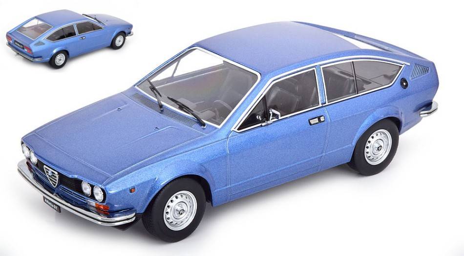 MODELLINO IN SCALA COMPATIBILE CON ALFA ROMEO ALFETTA GT 1.6 1976 LIGHT BLUE METALLIC 1:18 KK SCALE KKDC181062