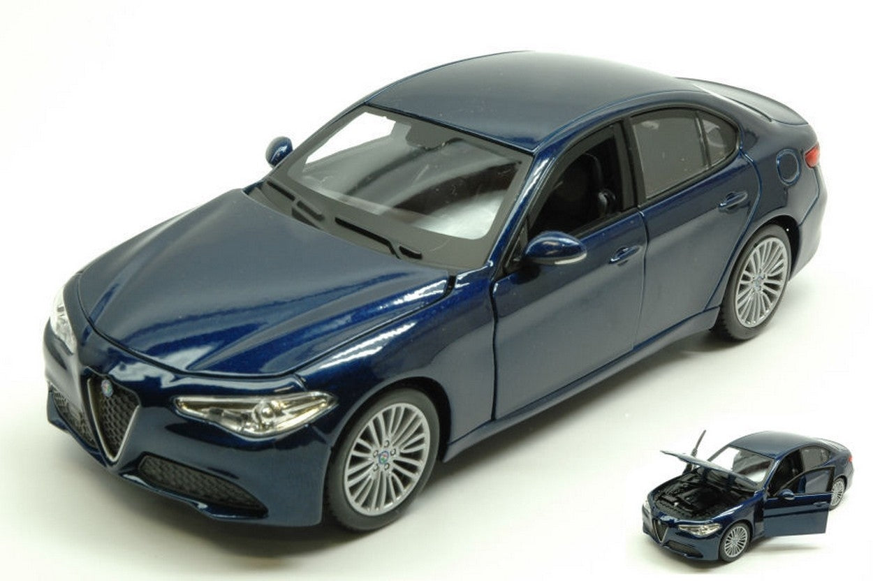 MODELLINO IN SCALA COMPATIBILE CON ALFA ROMEO GIULIA 2016 BLUE 1:24 BURAGO BU21080BL