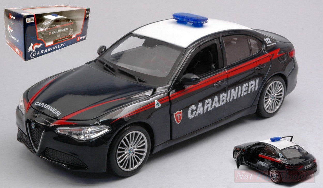 SCALE MODEL COMPATIBLE WITH ALFA ROMEO GIULIA CARABINIERI 1:24 BURAGO BU01272GL