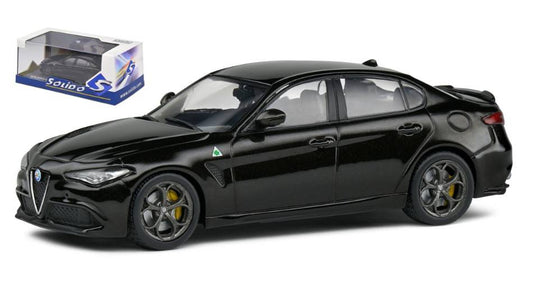 MODELLINO IN SCALA COMPATIBILE CON ALFA ROMEO GIULIA QUADRIFOGLIO 2019 BLACK 1:43 SOLIDO SL4313107