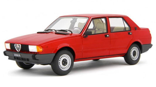 MODELLINO IN SCALA COMPATIBILE CON ALFA ROMEO GIULIETTA 1.3-1.6 1977 RED 1:18 LAUDO RACING LM160C