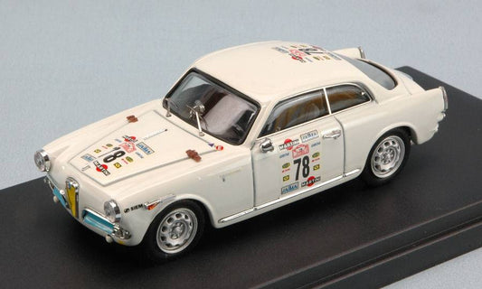 MODELLINO IN SCALA COMPATIBILE CON ALFA ROMEO GIULIETTA 2moT N.78 MONTECARLO-SESTRIERE 1987 TESS.-MOLL.1:43 BANG BG7294