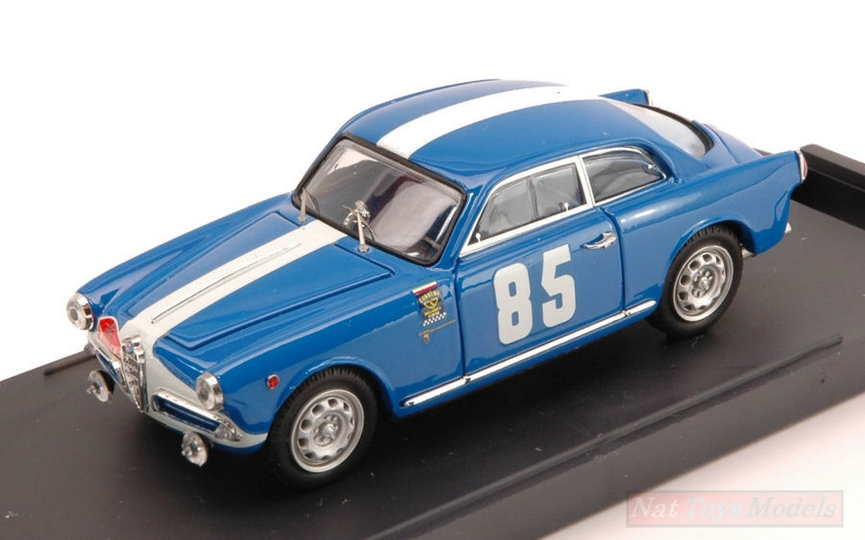 MODELLINO IN SCALA COMPATIBILE CON ALFA ROMEO GIULIETTA SV N.85 3rd T.DE CORSE 1959 OREILLER-MASOERO 1:43 BANG BG7204