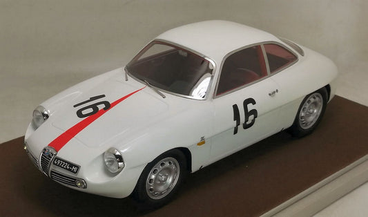 SCALE MODEL COMPATIBLE WITH ALFA ROMEO GIULIETTA SZ N.16 FISA CUP MONZA 1960 KIM 1:18 TECNOMODEL TMD1842F