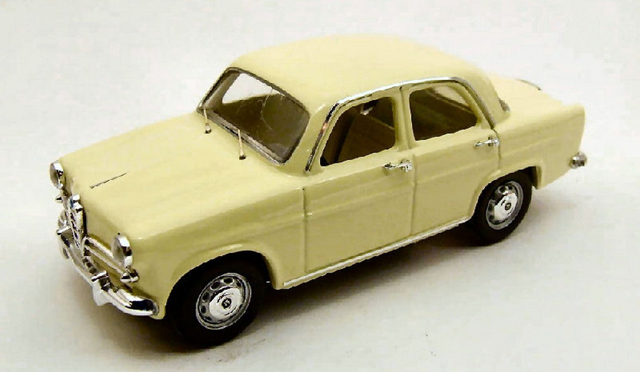 MODELLINO IN SCALA COMPATIBILE CON ALFA ROMEO GIULIETTA T.I. 1955 CREAM 1:43 RIO RI4119
