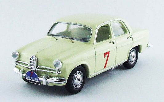 MODELLINO IN SCALA COMPATIBILE CON ALFA ROMEO GIULIETTA T.I. N.7 RALLYE DES LIONS 1961 JOSE ROSINSKY 1:43 RIO RI4455