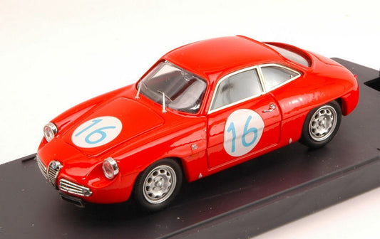 MODELLINO IN SCALA COMPATIBILE CON ALFA ROMEO GIUL.SZ N.16 RETIRED T.FLORIO 1962 SINIBALDI-CASTELLANO 1:43 BANG BG7185