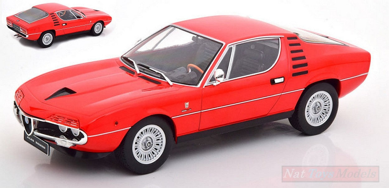 MODELLINO IN SCALA COMPATIBILE CON ALFA ROMEO MONTREAL 1970 RED 1:18 KK KKDC180381