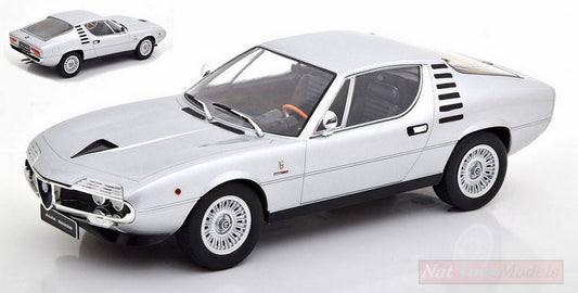 MODELLINO IN SCALA COMPATIBILE CON ALFA ROMEO MONTREAL 1970 SILVER 1:18 KK SCALE KKDC180382