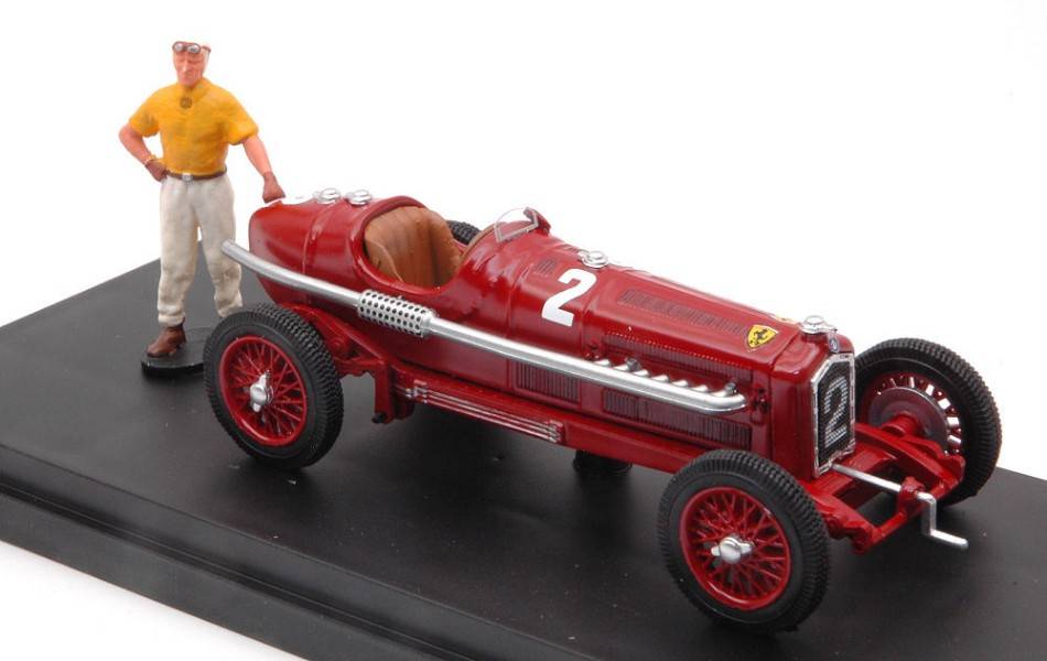 MODELLINO IN SCALA COMPATIBILE CON ALFA ROMEO P3 TIPO B N.2 WINNER COPPA CITTA' DI BERGAMO 1935 T.NUVOLARI RIO RI4666P