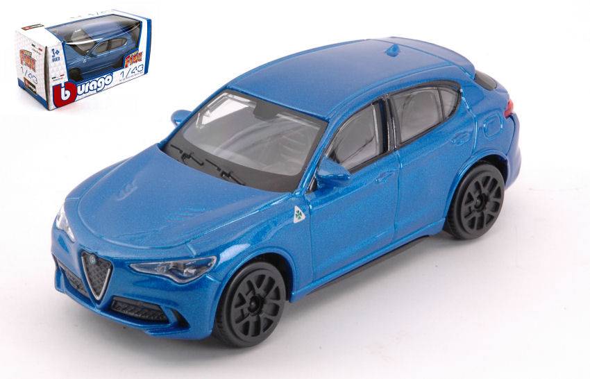 MODELLINO IN SCALA COMPATIBILE CON ALFA ROMEO STELVIO BLUE 1:43 BURAGO BU30389BL