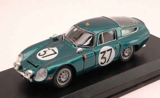 MODELLINO IN SCALA COMPATIBILE CON ALFA ROMEO TZ1 N.37 LE MANS TEST 1964 BUSSINELLO-BISCALDI 1:43 BEST MODEL BT9596