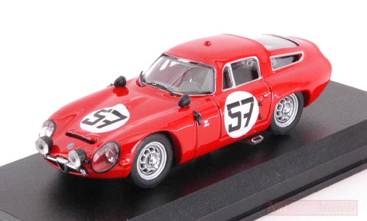 MODELLINO IN SCALA COMPATIBILE CON ALFA ROMEO TZ1 N.57 13th (1st GT1.6) LM 1964 BUSSINELLO-DESERTI 1:43 BEST MODEL BT9132-2